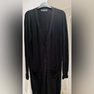 Simona Barbieri Twin-Set Black Long Cardigan/Sweater Dress